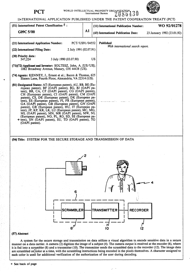 Canadian Patent Document 2086430. Abstract 19960219. Image 1 of 1