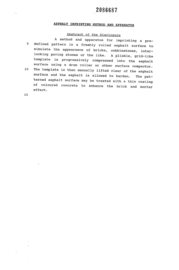Document de brevet canadien 2086687. Abrégé 19931127. Image 1 de 1
