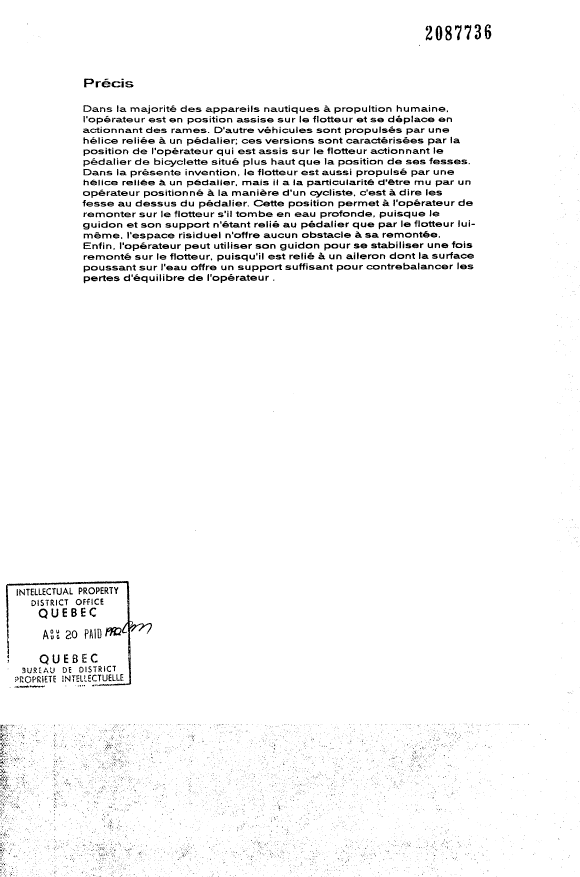 Document de brevet canadien 2087736. Abrégé 19960618. Image 1 de 1