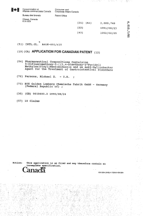Document de brevet canadien 2089748. Page couverture 19931204. Image 1 de 1