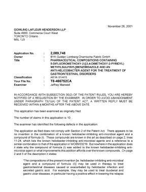Canadian Patent Document 2089748. Prosecution-Amendment 20001226. Image 1 of 2