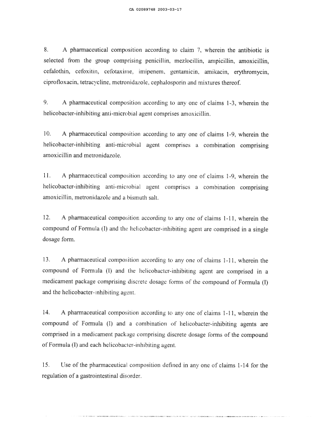 Document de brevet canadien 2089748. Revendications 20030317. Image 2 de 7