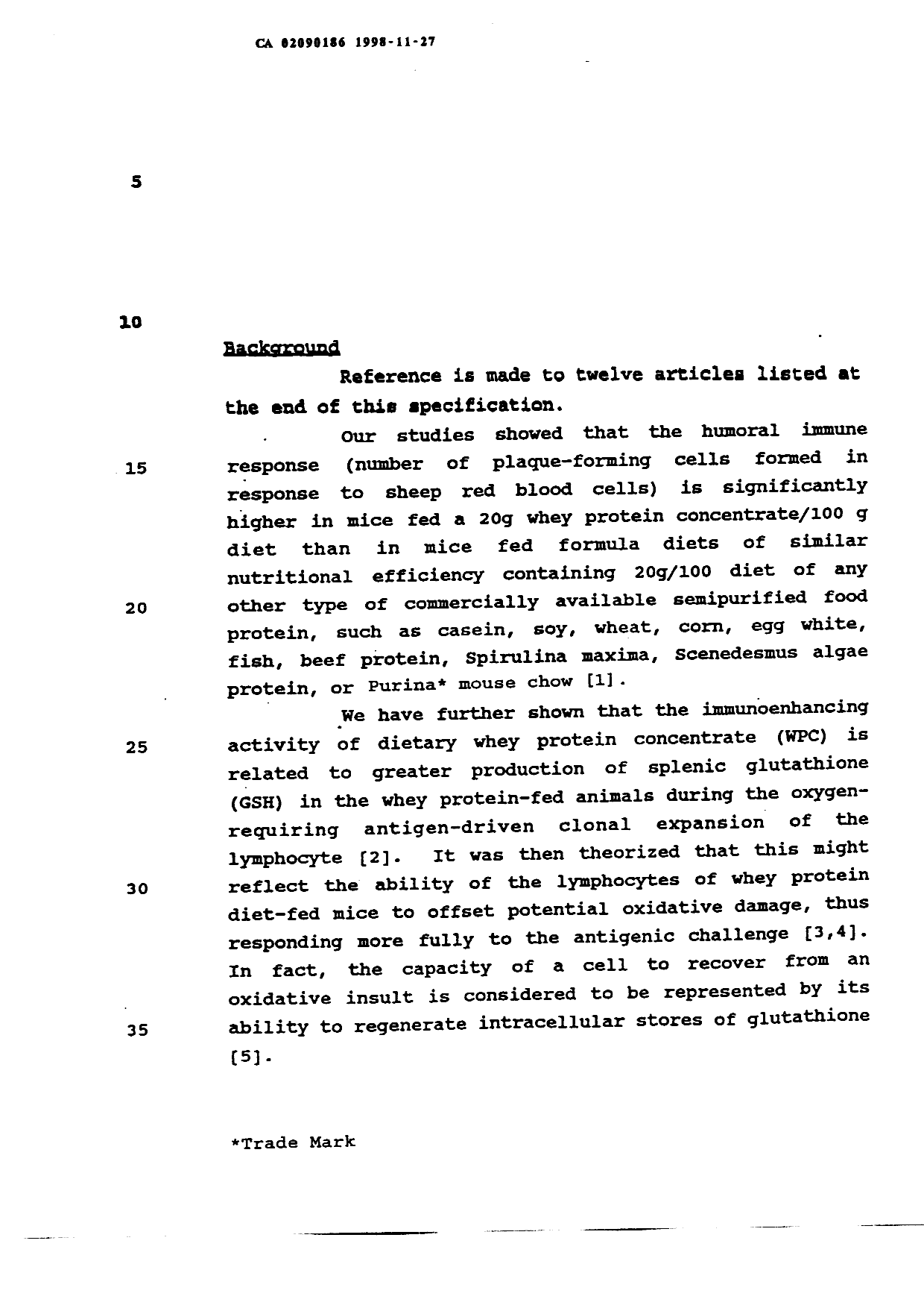 Canadian Patent Document 2090186. Description 19971227. Image 1 of 15