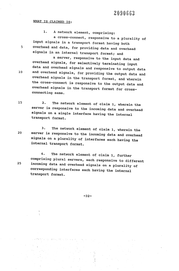 Document de brevet canadien 2090663. Revendications 19940416. Image 1 de 3