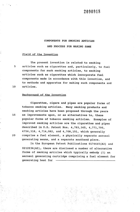 Document de brevet canadien 2090918. Description 19940226. Image 1 de 24