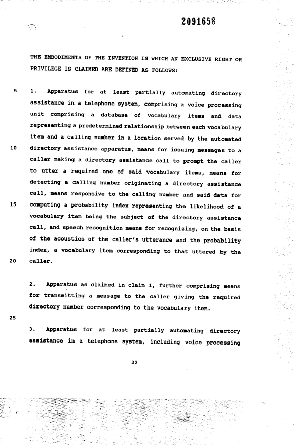 Document de brevet canadien 2091658. Revendications 19941218. Image 1 de 2
