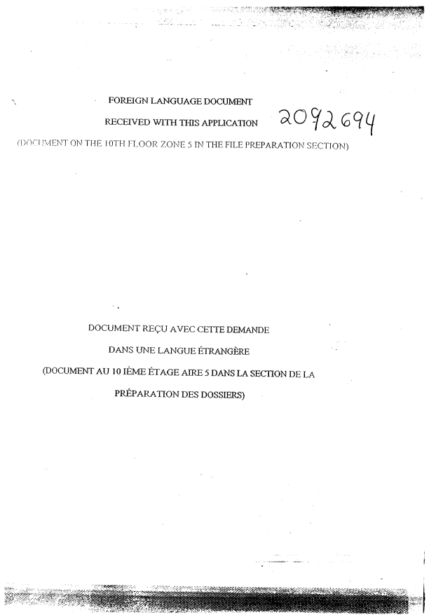 Document de brevet canadien 2092694. PCT 19921212. Image 25 de 25