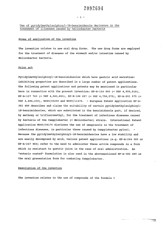 Canadian Patent Document 2092694. Description 19921221. Image 1 of 14