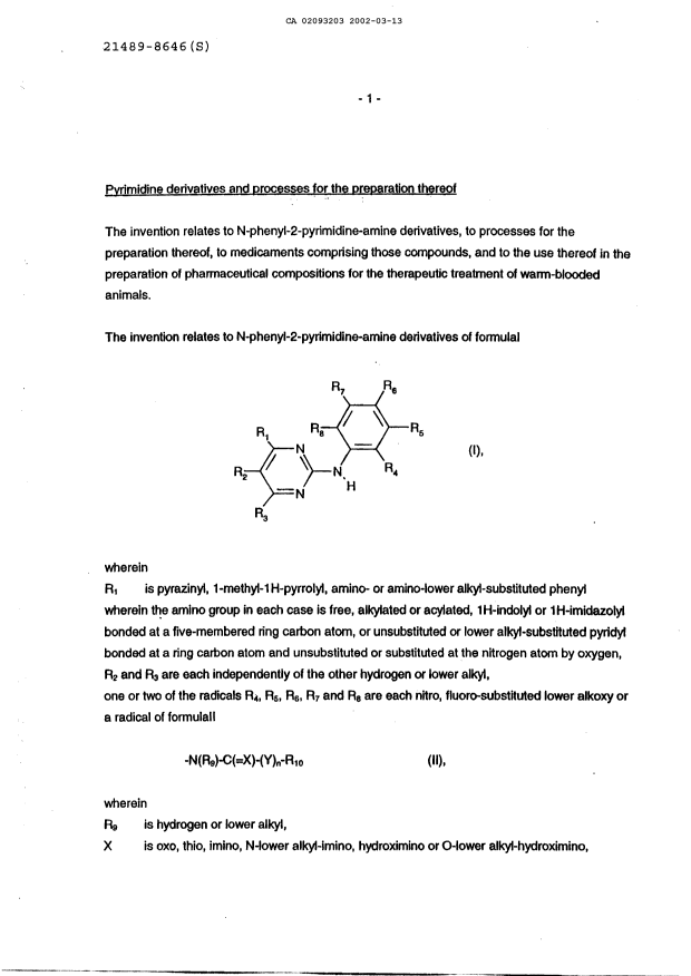 Canadian Patent Document 2093203. Description 20020510. Image 1 of 35