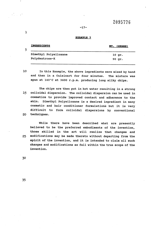 Canadian Patent Document 2095776. Description 19940121. Image 17 of 17