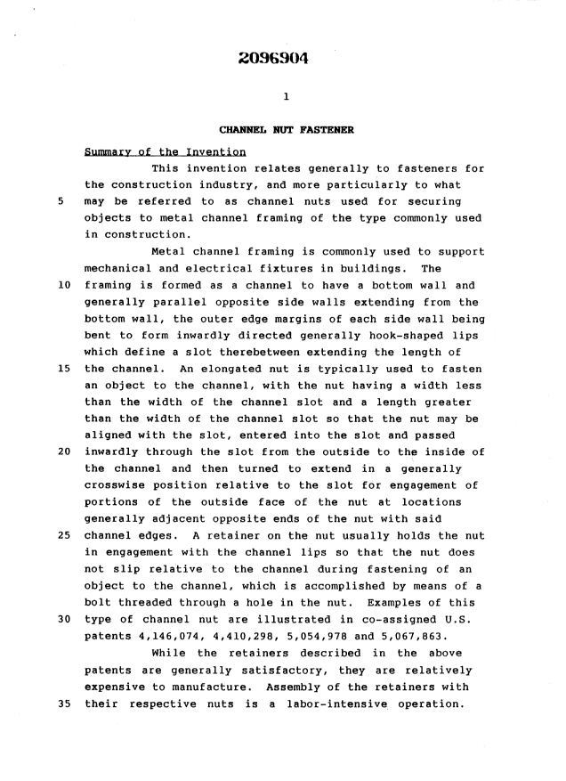 Document de brevet canadien 2096904. Description 19961203. Image 1 de 20