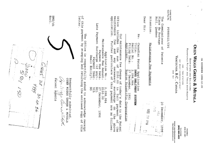 Document de brevet canadien 2098984. Taxes 19961220. Image 1 de 1