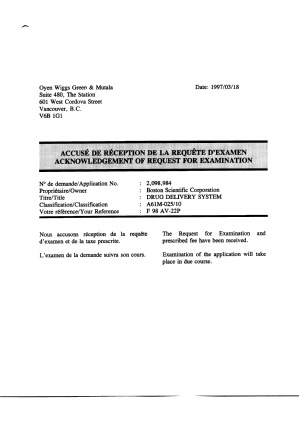 Document de brevet canadien 2098984. Poursuite-Amendment 19961223. Image 2 de 2