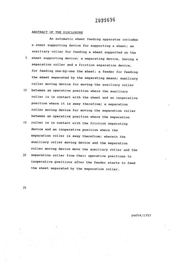 Document de brevet canadien 2099696. Abrégé 19940305. Image 1 de 1