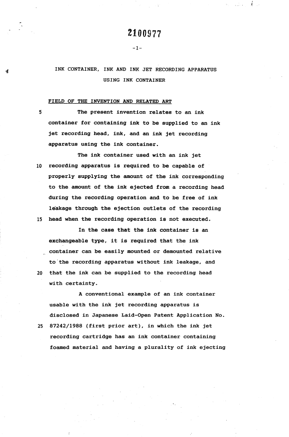 Document de brevet canadien 2100977. Description 19940604. Image 1 de 116