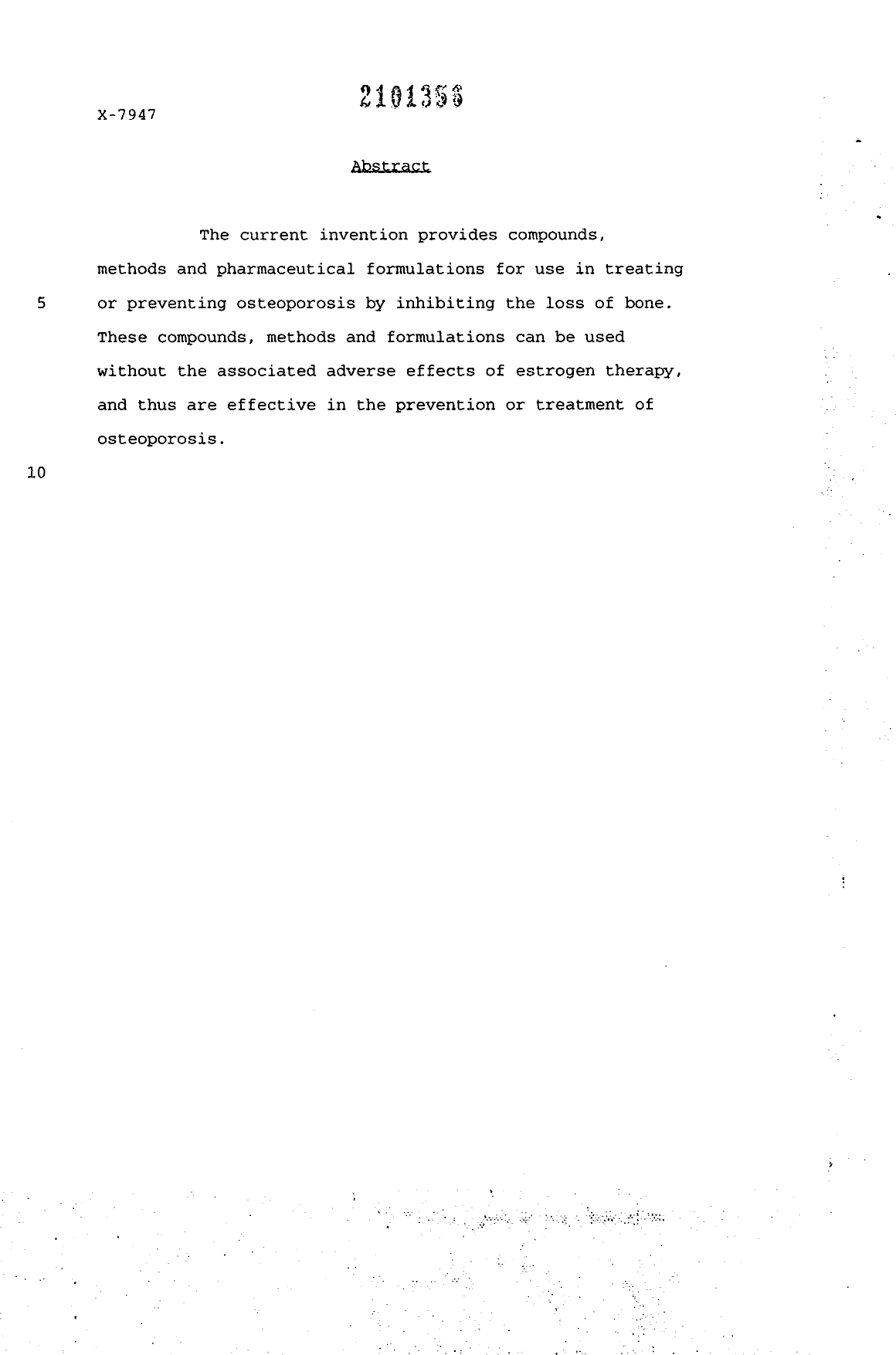 Document de brevet canadien 2101356. Abrégé 19931219. Image 1 de 1