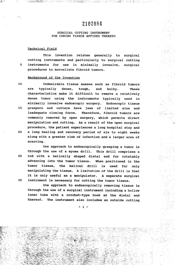 Document de brevet canadien 2102084. Description 19940510. Image 1 de 14