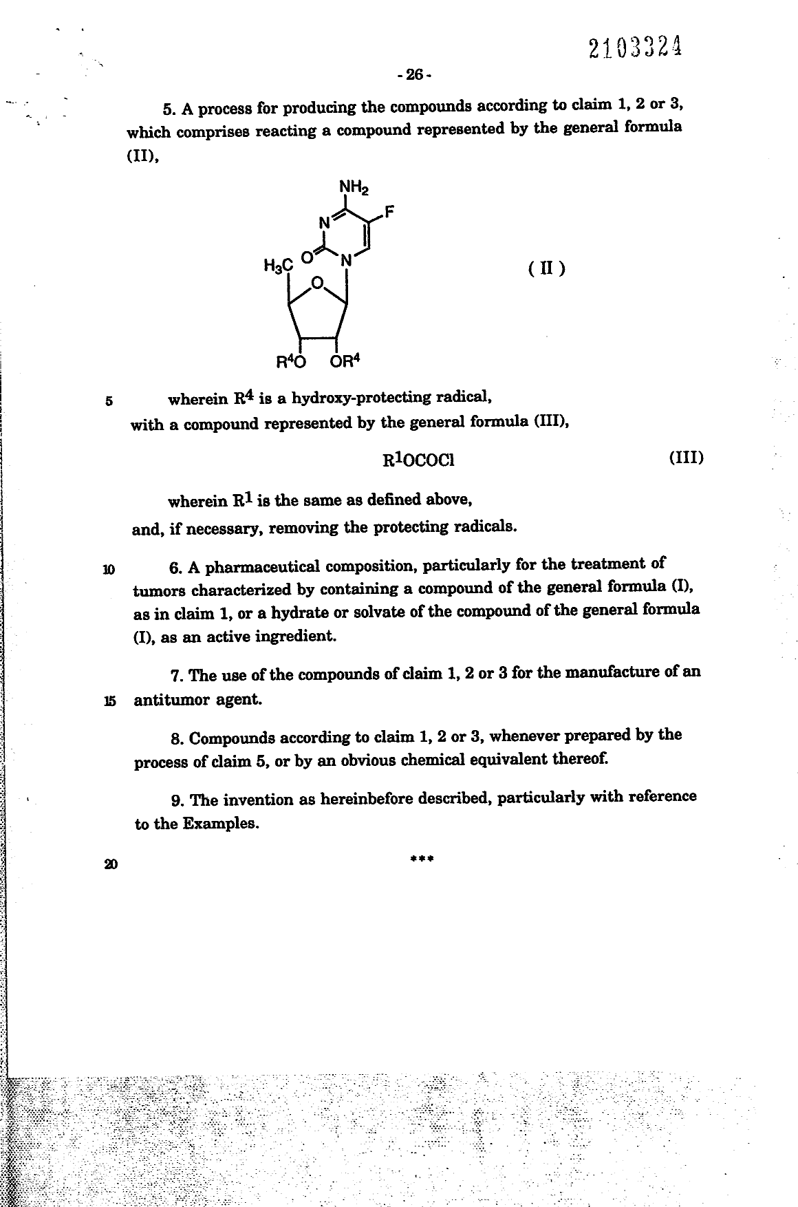 Document de brevet canadien 2103324. Revendications 19941207. Image 3 de 3