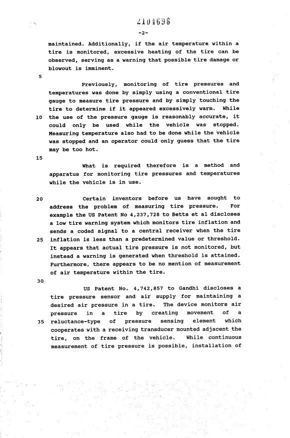 Canadian Patent Document 2104696. Description 19940326. Image 2 of 98