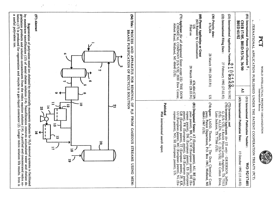 Canadian Patent Document 2106198. Abstract 19950817. Image 1 of 1