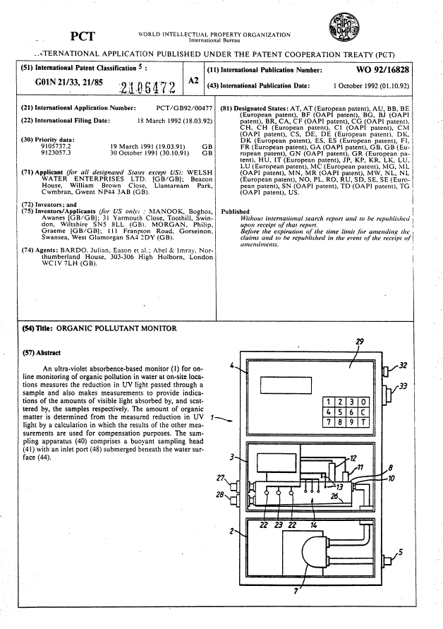 Canadian Patent Document 2106472. Abstract 19920920. Image 1 of 1