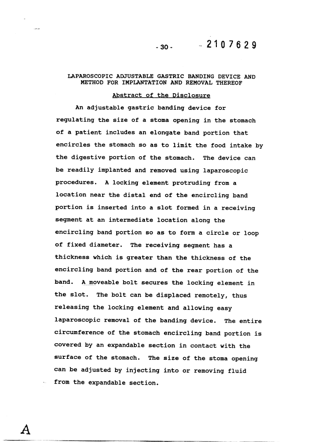 Document de brevet canadien 2107629. Abrégé 19981223. Image 1 de 1