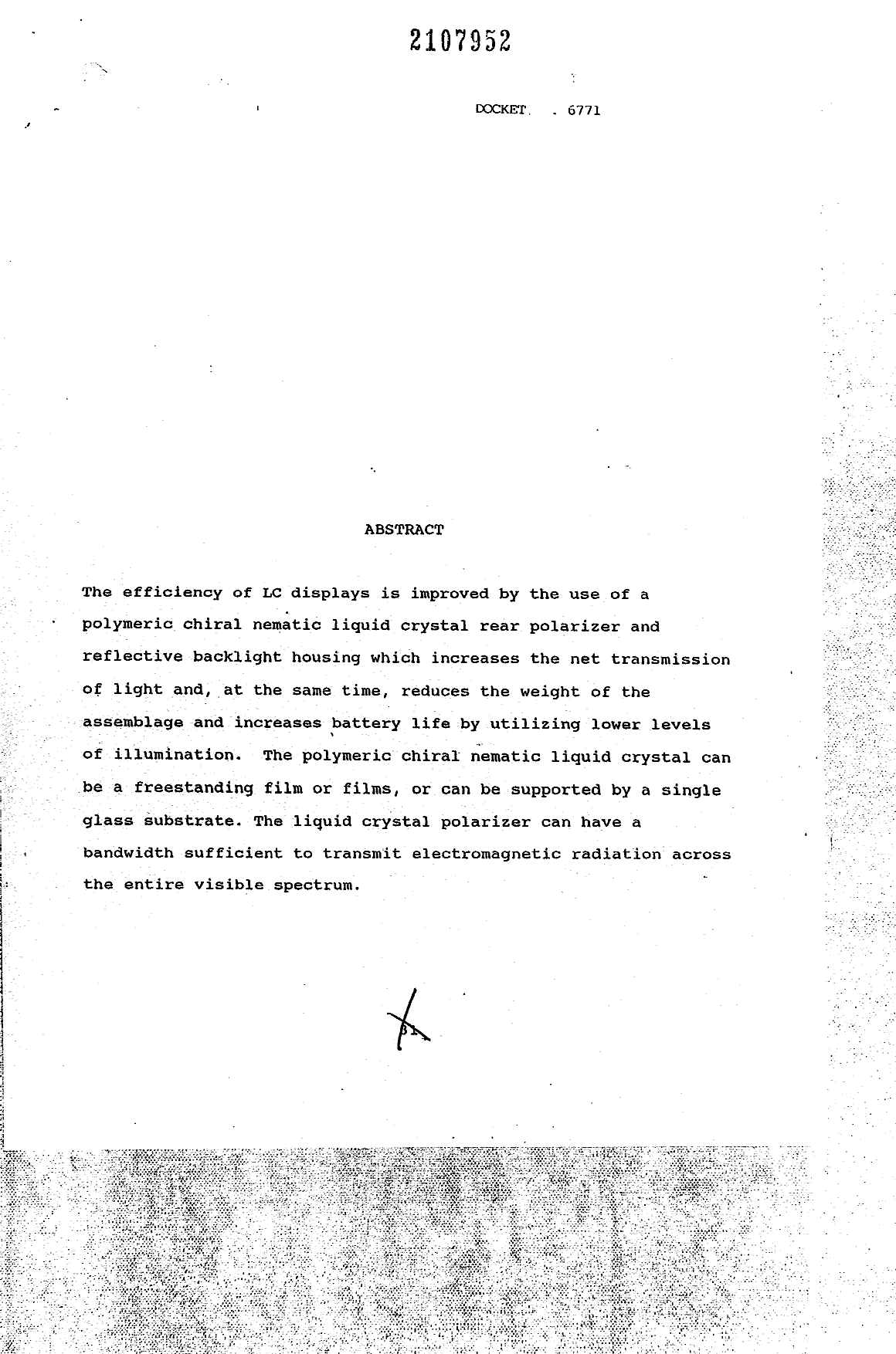 Document de brevet canadien 2107952. Abrégé 19950318. Image 1 de 1