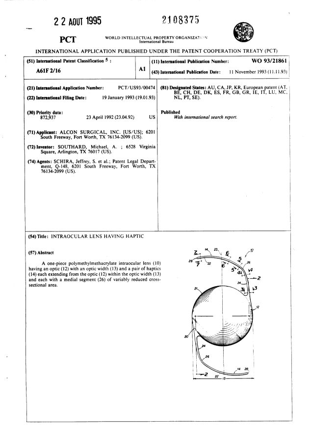 Document de brevet canadien 2108375. Abrégé 19950822. Image 1 de 1