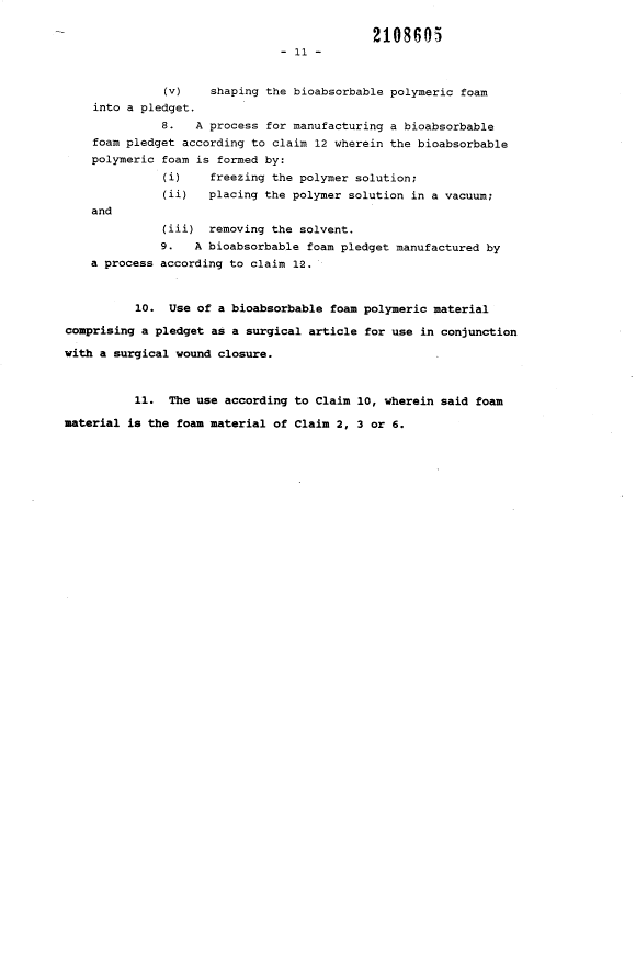 Canadian Patent Document 2108605. Claims 19931222. Image 2 of 2