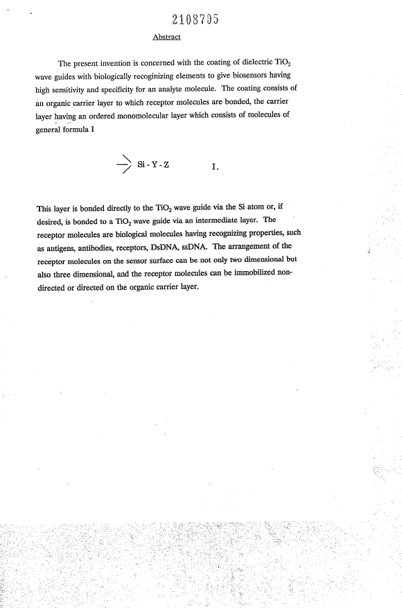 Document de brevet canadien 2108705. Abrégé 19940507. Image 1 de 1