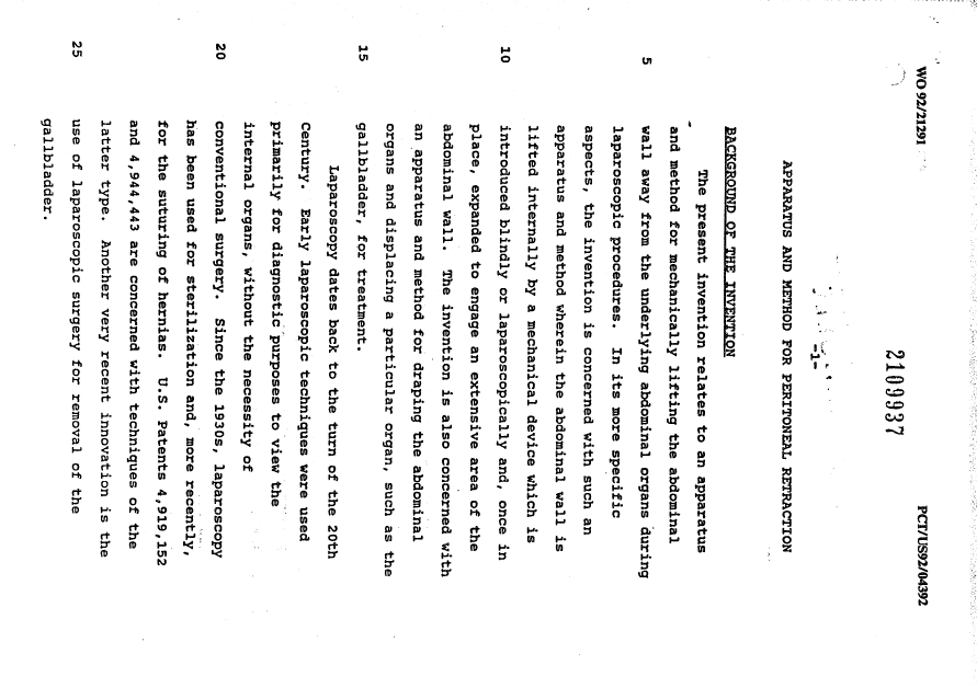 Canadian Patent Document 2109937. Description 19960117. Image 1 of 29