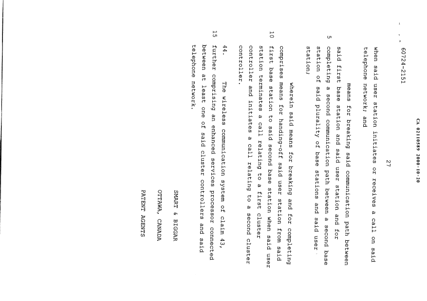 Canadian Patent Document 2110589. Prosecution-Amendment 19991220. Image 31 of 31