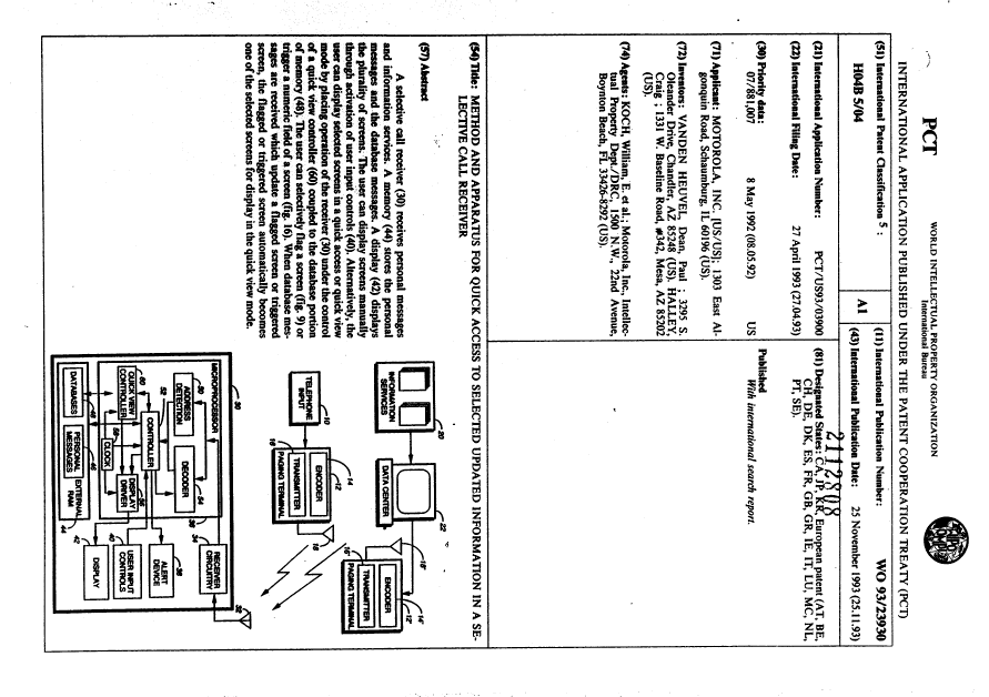 Canadian Patent Document 2112808. Abstract 19950729. Image 1 of 1