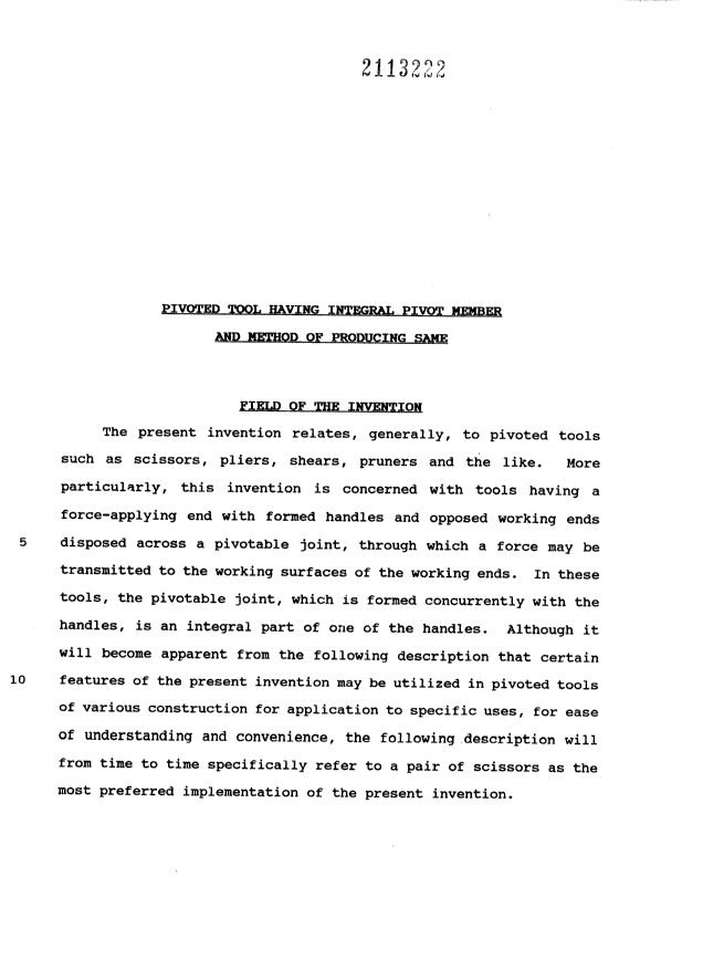 Document de brevet canadien 2113222. Description 19970618. Image 1 de 10