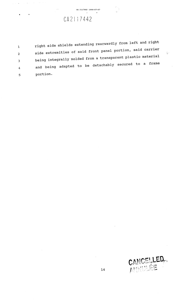 Canadian Patent Document 2117442. Prosecution Correspondence 19940707. Image 8 of 8