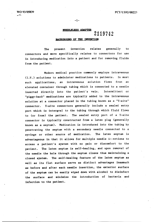 Canadian Patent Document 2119742. Description 19970311. Image 1 of 11