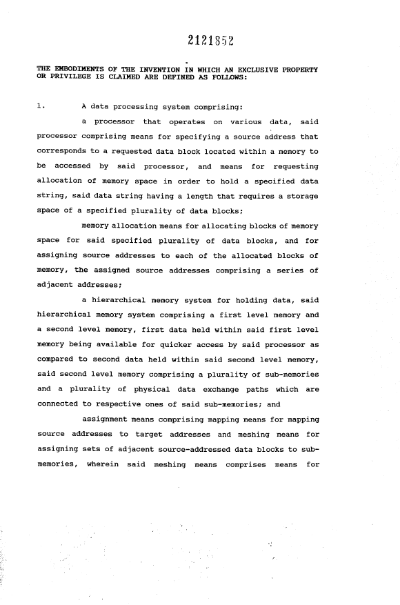 Document de brevet canadien 2121852. Revendications 19950325. Image 1 de 11