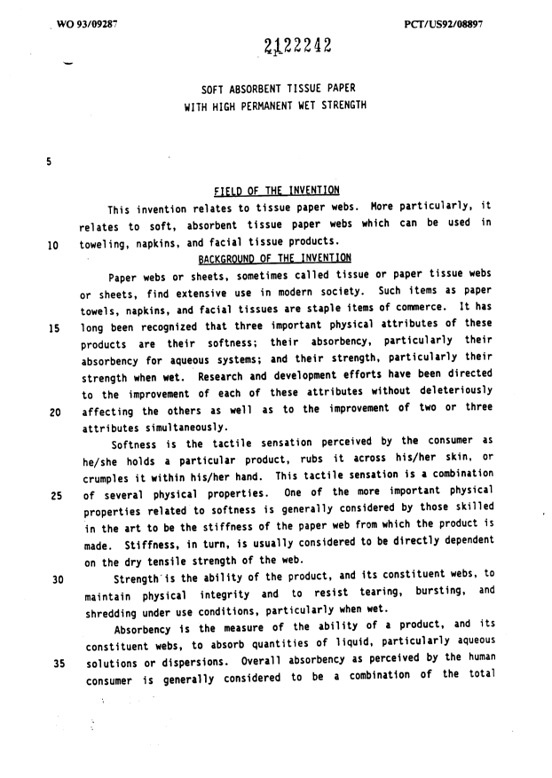 Canadian Patent Document 2122242. Description 19971218. Image 1 of 23