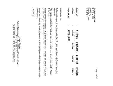 Document de brevet canadien 2122753. Correspondance 20081206. Image 1 de 1