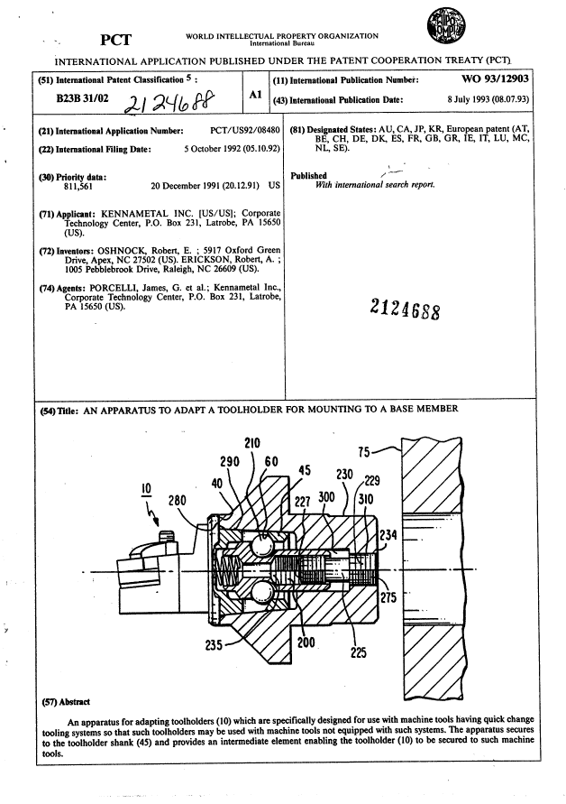 Document de brevet canadien 2124688. Abrégé 19950805. Image 1 de 1