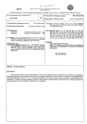 Canadian Patent Document 2125665. Abstract 19941220. Image 1 of 1