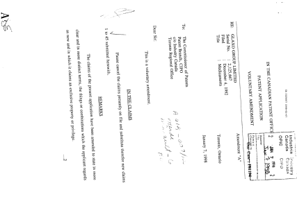 Canadian Patent Document 2125667. Prosecution-Amendment 19971207. Image 1 of 2