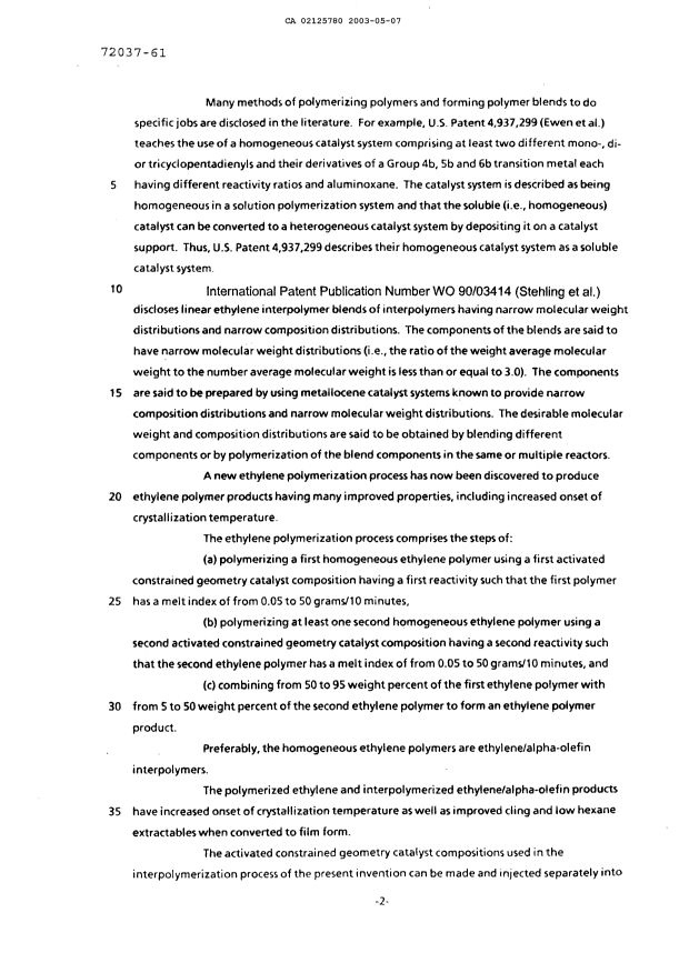 Canadian Patent Document 2125780. Description 20030507. Image 2 of 24
