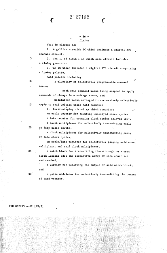 Document de brevet canadien 2127192. Revendications 19950610. Image 1 de 15