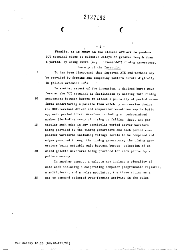 Canadian Patent Document 2127192. Description 19981207. Image 2 of 38