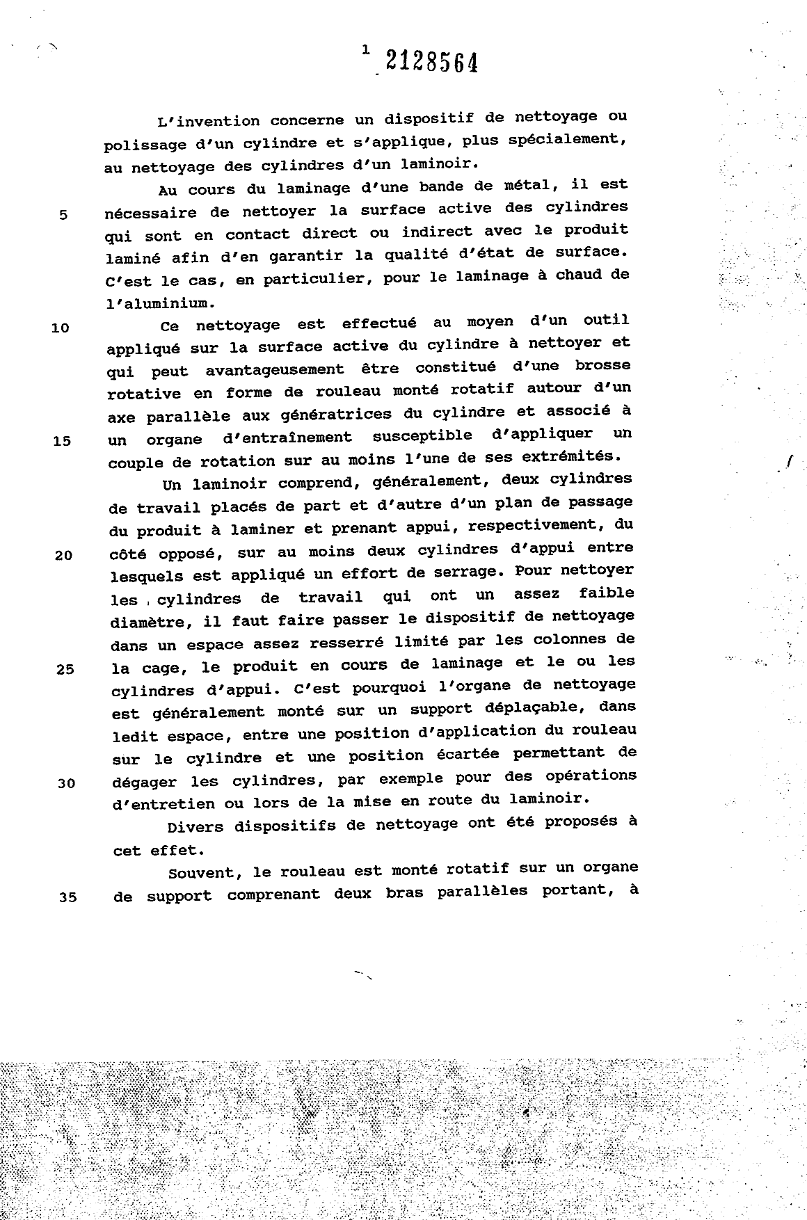 Document de brevet canadien 2128564. Description 19950805. Image 1 de 17