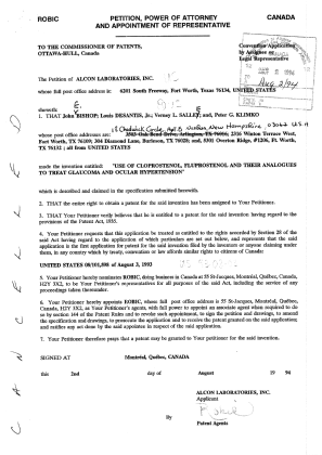 Document de brevet canadien 2129287. Cession 19931202. Image 2 de 22