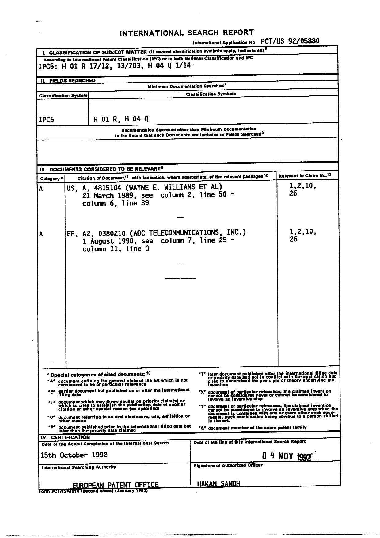 Document de brevet canadien 2133304. PCT 19940929. Image 1 de 22