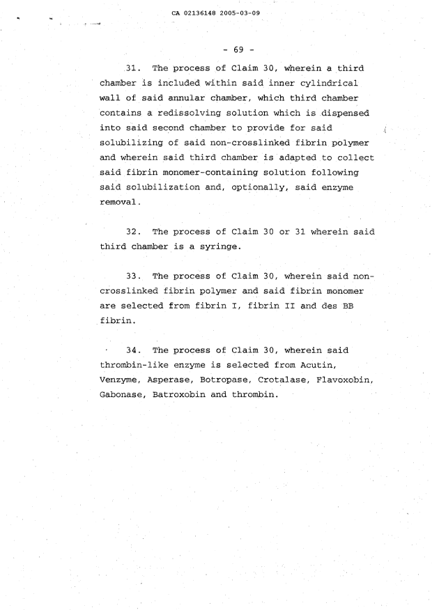 Canadian Patent Document 2136148. Prosecution-Amendment 20050309. Image 19 of 19