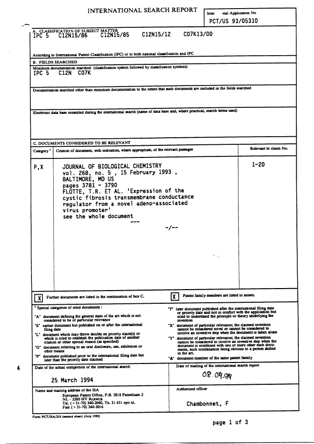 Canadian Patent Document 2136441. PCT 19941122. Image 1 of 40